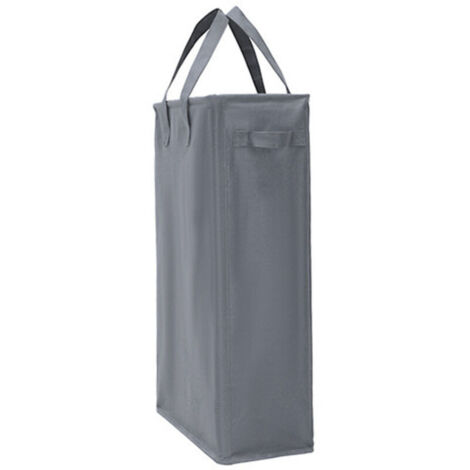 45L Paniers à Linge avec Poignées(Gris Foncé), Pliable Panier à Linge Mince Sac à Linge en Tissue Oxford Rectangulaire Corbeilles à Linge Sac de Rangement pour Salle de Bain 39x19x60CM