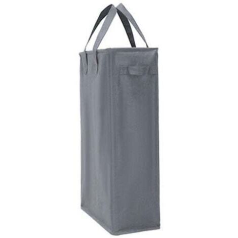 45L Paniers à Linge avec Poignées(Gris Foncé), Pliable Panier à Linge Mince Sac à Linge en Tissue Oxford Rectangulaire Corbeilles à Linge Sac de Rangement pour Salle de Bain 39x19x60CM