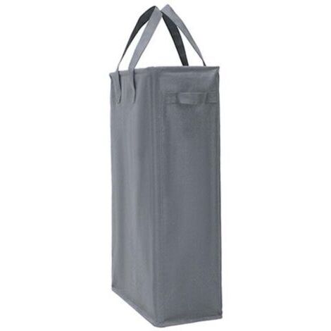 45L Paniers à Linge avec Poignées(Gris Foncé), Pliable Panier à Linge Mince Sac à Linge en Tissue Oxford Rectangulaire Corbeilles à Linge Sac de Rangement pour Salle de Bain 39x19x60CM