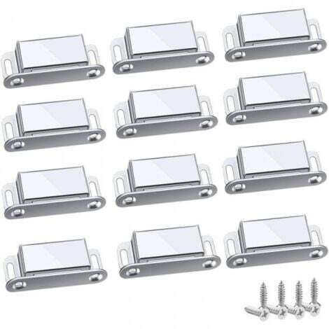 (45mm-12Stk.) Magnetverschluss, 12 Stück Magnetische Schnappverschlüsse Schrank Magnet Stark Robust Bis Zu 6kg, Für Schubladen Duschtür Magnet Schrank Kleiderschrank, Schrank, Möbel