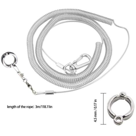 (4.5mm)Laisse ultra-légère pour animaux de compagnie, 3M, harnais pour perroquet, oiseau, aras, Cockatiel, Anti-morsure, corde d'ent