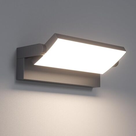 45W Applique Murale LED Extérieure Intérieur Rotatif, Éclairage Mural Imperméable IP65 Moderne, Lampe Murale Ajustable pour Jardin Entrée Terrasse, 3480LM, Blanc Naturel 4000K, Anthracite