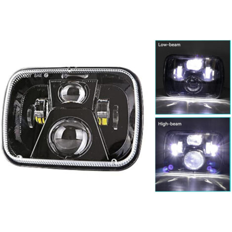 Универсален 45W ЛЕД LED фар лампа халоген 12V-24V къси/дълги 20 x 14cm за АТВ джип мотоциклет камион трактор и др.