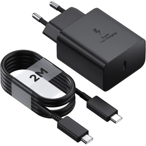 MCBOSON 45W Samsung Chargeur Rapide, Port USB Type C Cable Chargeur Samsung Ultra Rapide Chargeur Compatible avec (2m)