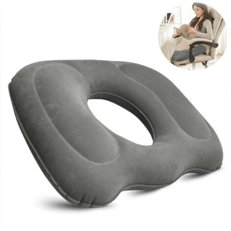 45x39cm Coussin de siège Gonflable pour hémorroïdes - Coussin d’Assise Orthopédique Rond avec ​Pompe, Coussin Orthopédique, Soulage Les héamorroïdes, Les Piles, Le Coccyx ou Les douleurs postnatales