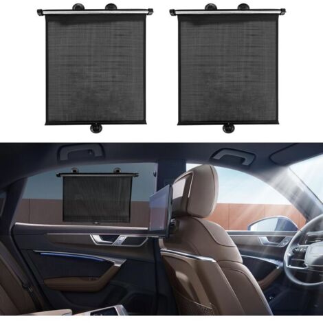 45X50CM Stücke Auto-Sonnenschutz Einziehbarer Sonnenschutz Seitenfenster-Sonnenschutz Auto-Sonnenschutz Fensterabdeckung Auto-Sonnenschutz