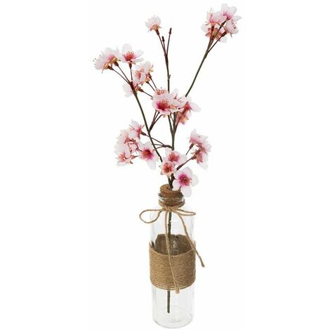46 cm Flor rosa de cerezo artificial