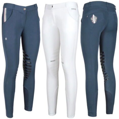 46 IT, Blu: Pantaloni da equitazione per donna Horses modello Crown Pro