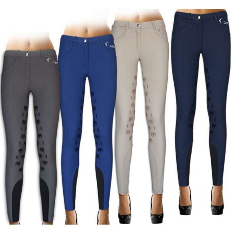 46 IT, Blu royal: Pantaloni da donna in tessuto tecnico modello Layla