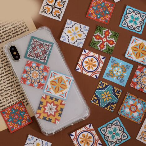 46-teilige Kollektion exotischer PET-Aufkleber mit Vintage-Blumenmuster für Journale, Tagebücher und DIY-Dekorationen