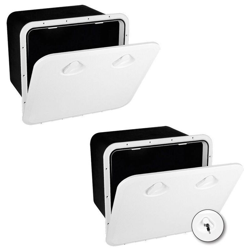 Nuova Rade - Trappe de rangement top line avec serrure gris - 370 x 375 mm