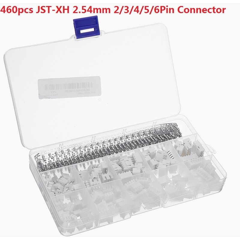 

460pcs JST-XH 2.54mm 2/3/4/5 / 6Pin Conector Macho / Hembra Kit de bloque de terminales de cable