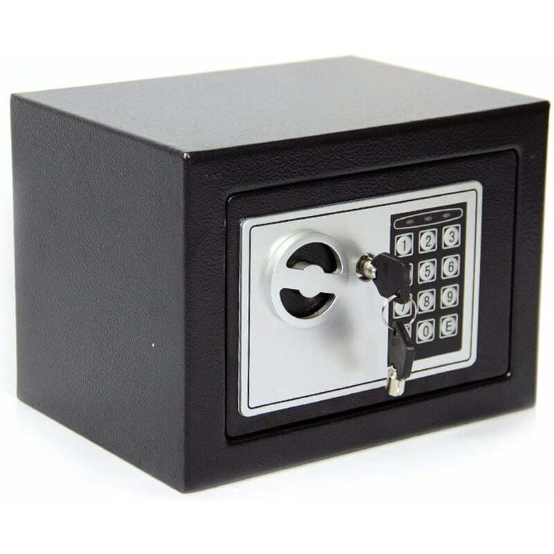 4.6L digital steel safe electronic security home office money cash safety box 2 keys