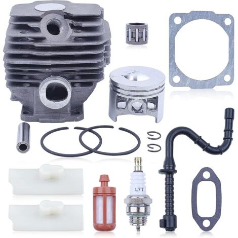 46mm Piston et Cylindre pour STIHL 028 028AV 028AVS 028WB AV028 Tronconneuse Pieces Detachees Cylindre Piston kit avec Bougie Filtre Essence Joints et d'autres 028 AV Accessoire
