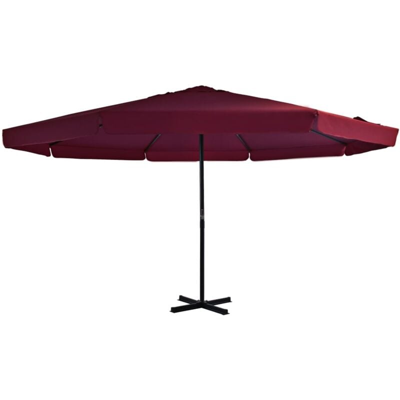 Vidaxl - Garden Parasol with Aluminium Pole 500 cm Bordeaux Red