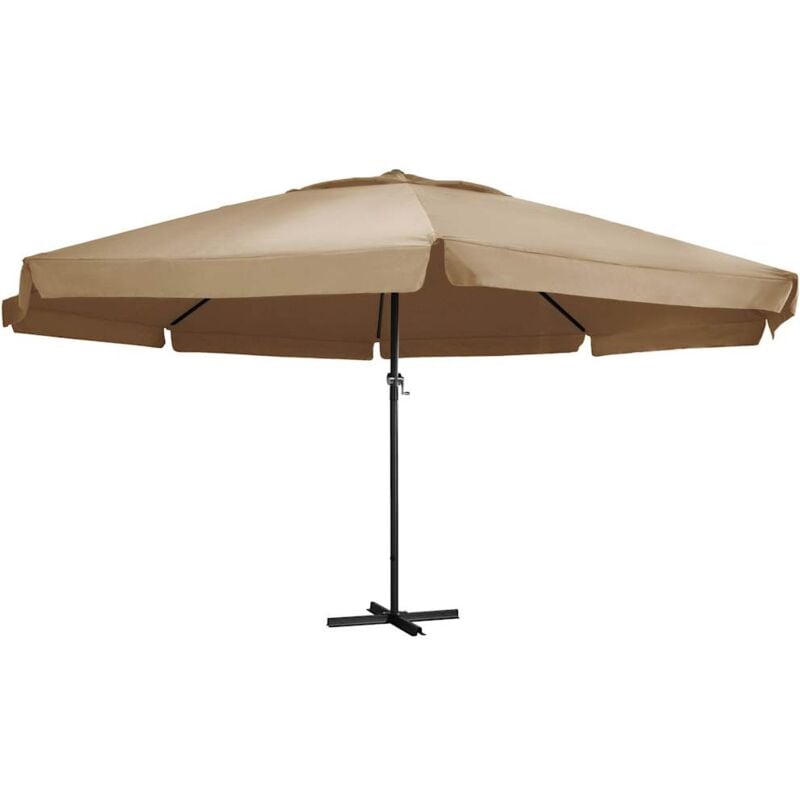 Vidaxl - Garden Parasol with Aluminium Pole 600 cm Taupe