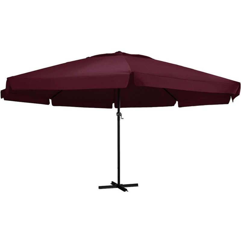 Garden Parasol with Aluminium Pole 600 cm Bordeaux Red vidaXL