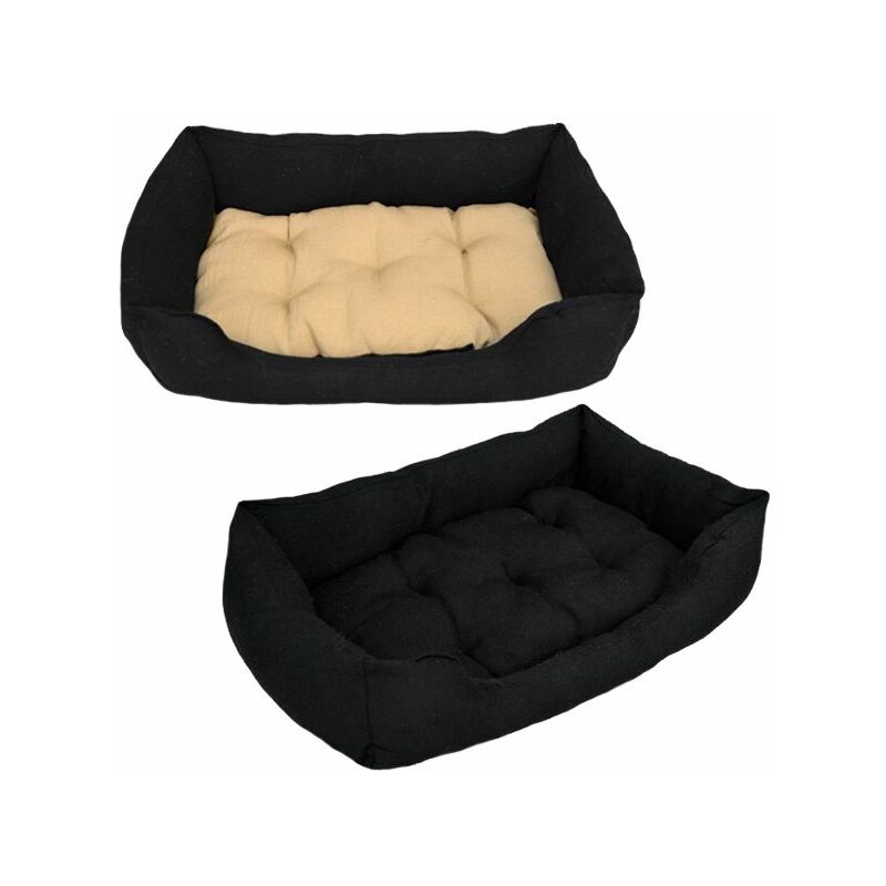 

47cm Cama Para Animal Beis Negro Perro Cuna Y Gato Cojín Lavable