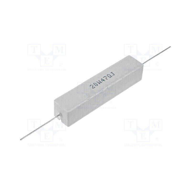 47R 20WH Axialer Wickelwiderstand 47 Ohm. 5% 13x13x60mm