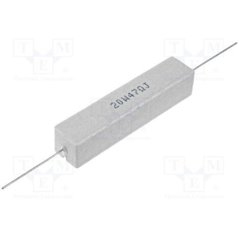47R 20WH Axialer Wickelwiderstand 47 Ohm. 5% 13x13x60mm