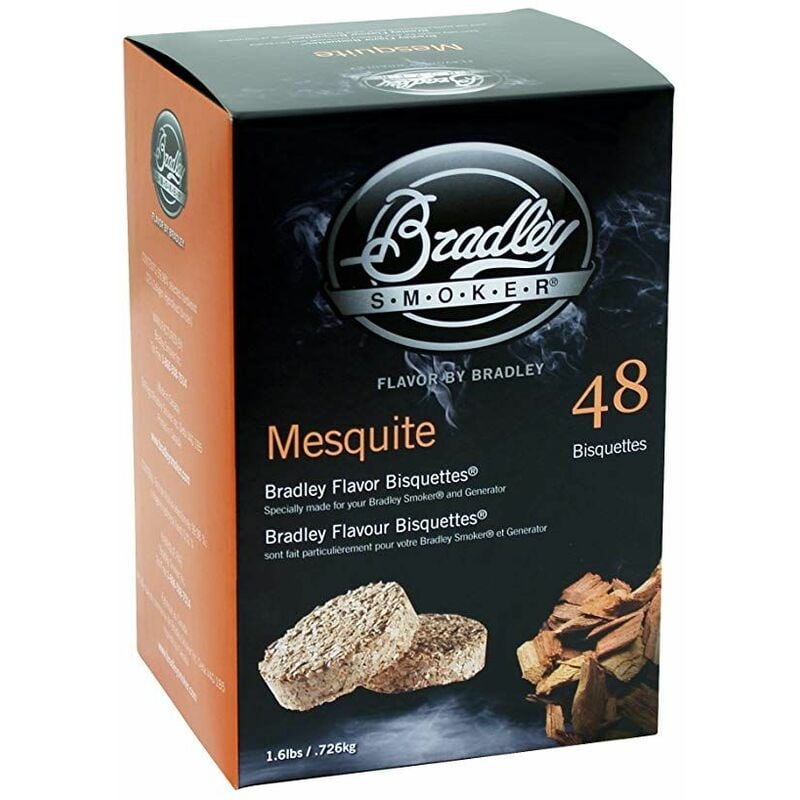 Pack 48 Bisquettes de fumage Bradley Smoker Mesquite