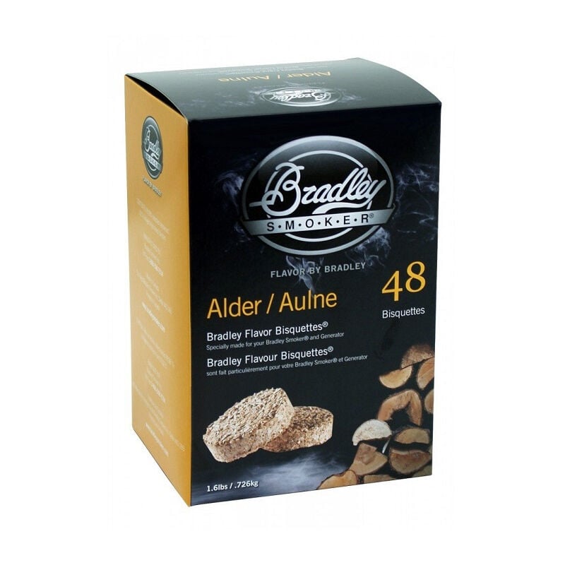 Pack 48 Bisquettes de fumage Bradley Smoker Aulne