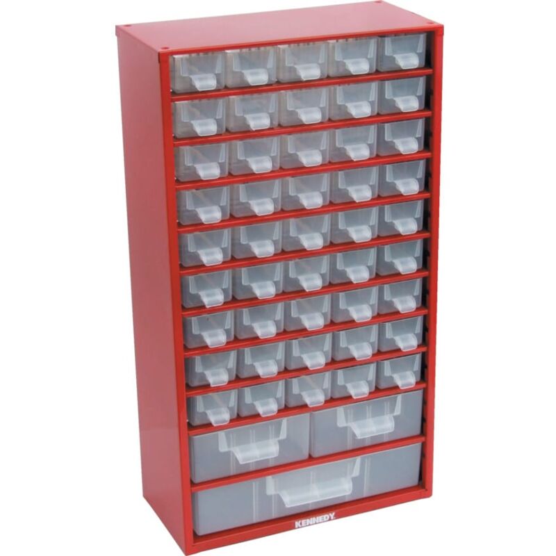 Kennedy - 48-Drawer Comb. Parts Storage Cabinet - Red