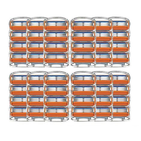 48 lames de rasoir 5 couches compatibles avec le rasoir Gillette Fusion pour homme.