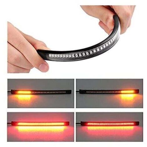 48-LED-Bremslicht für Motorrad, Auto, Fahrrad, Blinker, Lichtleiste mit 12-V-Beleuchtung, 2 Stück
