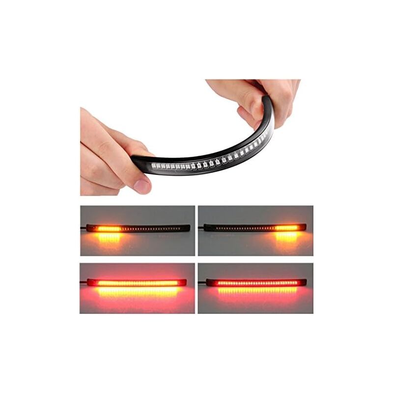 Image of Alovez - 48 led Bremslichter für Motorrad Auto Fahrrad Blinker Streifen Licht 12V