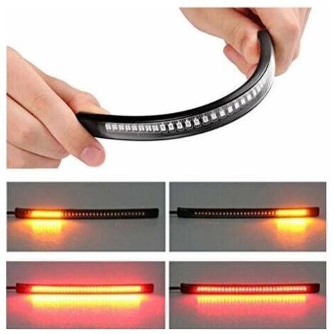 48 luci freno a LED per moto, auto, bicicletta, indicatori di direzione, barra luminosa, 12 V