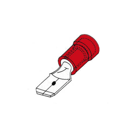 4,8-mm-Stecker - rot