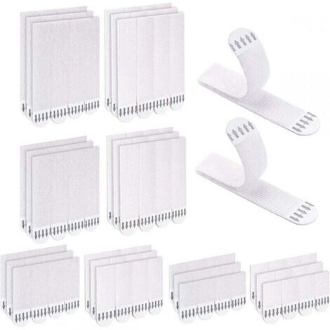 48 pares de tiras para colgar cuadros, no requieren taladro, tallas S/M/L/XL, extraíbles y resistentes al agua, ideales para colgar marcos y decoraciones navideñas.