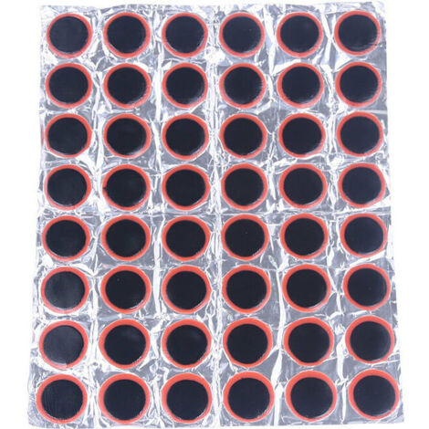 48 pièces de rustines de pneu en caoutchouc haute résistance de 25 mm, pour réparation urgente.
