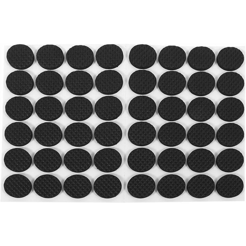 48 Pièces(28x3mm), Noir,Tampons en caoutchouc pour pieds de Meubles, Protecteur de Meubles Léger Auto-Adhésif Pads Patins Protection de Table Pied