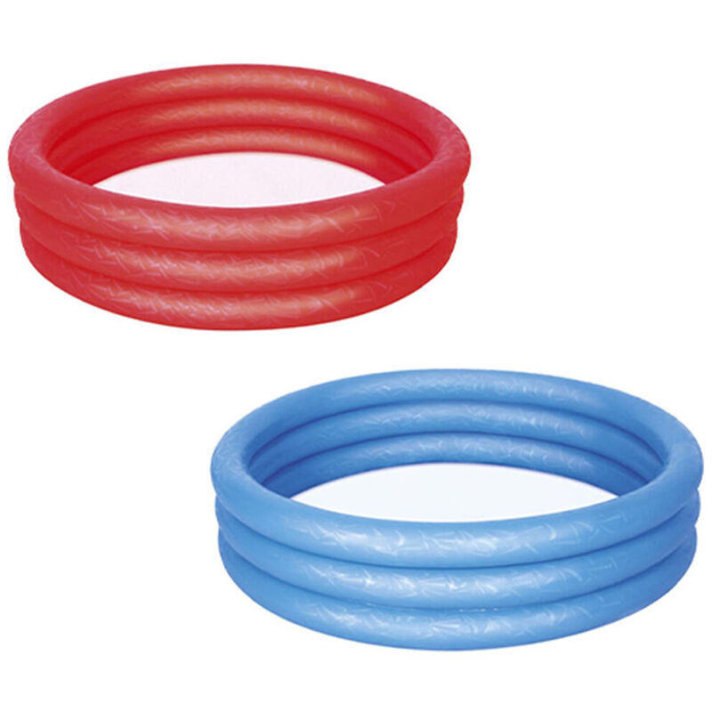 Bestway - Piscine Gonflable Enfantine 3 Anneaux Eco Couleur Assortie 122x25 cm +2 Ans Jardin 51025