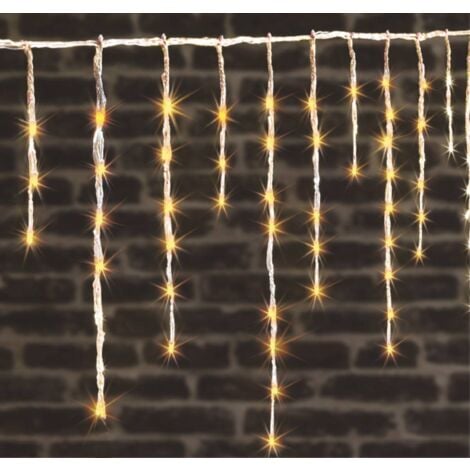 FÉÉRIC LIGHTS AND CHRISTMAS 480 LEDs blancos cálidos para cortina brillante de exterior con efecto de nevada - Feeric lights & christmas