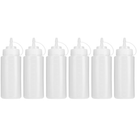480-ml-Tomatensaucenspender, Quetschflasche, Salatdressing-Spender, 6-teiliges Küchenzubehör
