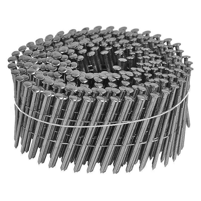 Aboutils - 4800 Pointes en rouleau 65 x 2,5 mm 16° norfix bombés inox A4 annelées