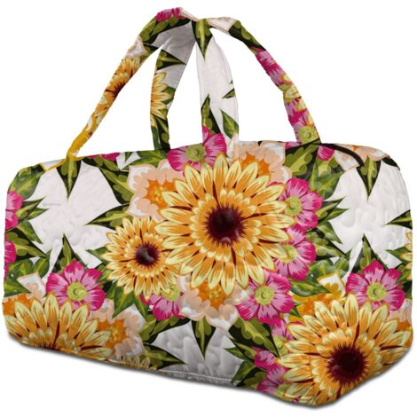 48,5x23x23cm Sac polochon matelassé polyester rétro, sac voyage quotidien artisanal, résistant pour le travail, les courses et les déplacements