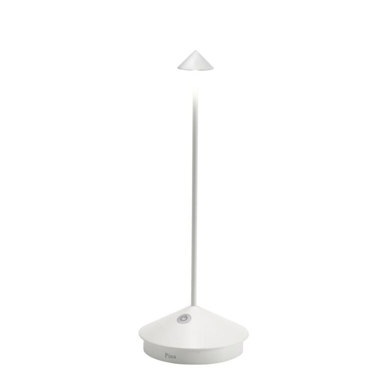 Zafferano - Lampe de table led sans fil rechargeable et dimmable Pina Pro Blanc