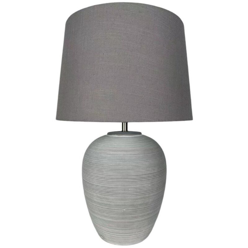 48cm Lamp and Shade - Ceramic - L21 x W21 x H48 cm