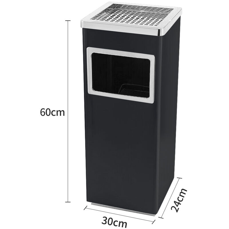 48L Square Metal Floor Standing Aschenbecher mit Anthrazit Sand, Outdoor Floor Standing Aschenbecher mit Mülleimer, mit inneren Eimer, für Hotel
