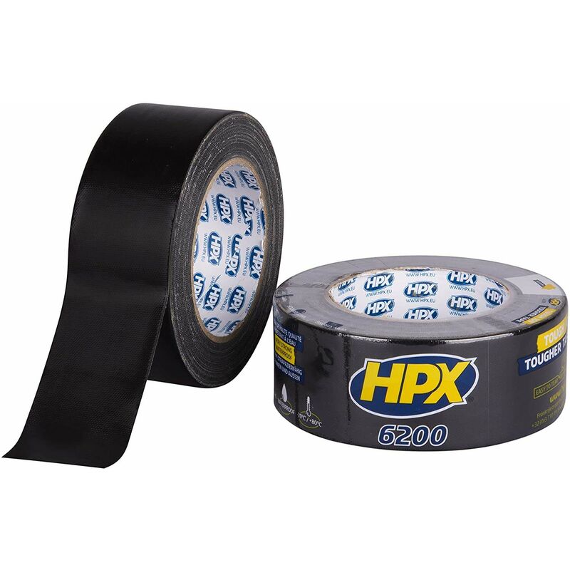 HPX - 48mm x 25m nastro di tela nera adesiva 6200 repair tape