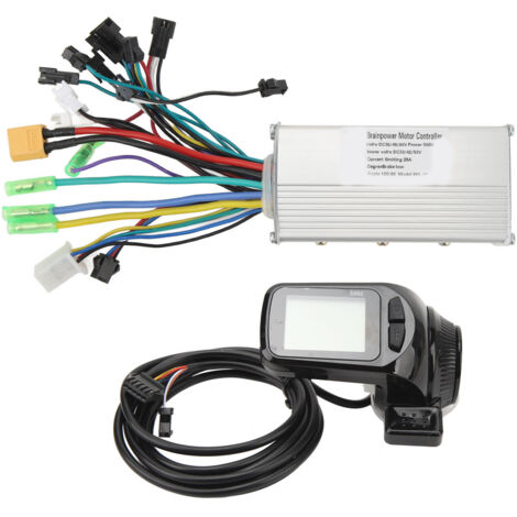 48V 500W Bürstenloser Motorcontroller mit 3 Sinusmodi und LCD-Bildschirm für Elektrofahrräder