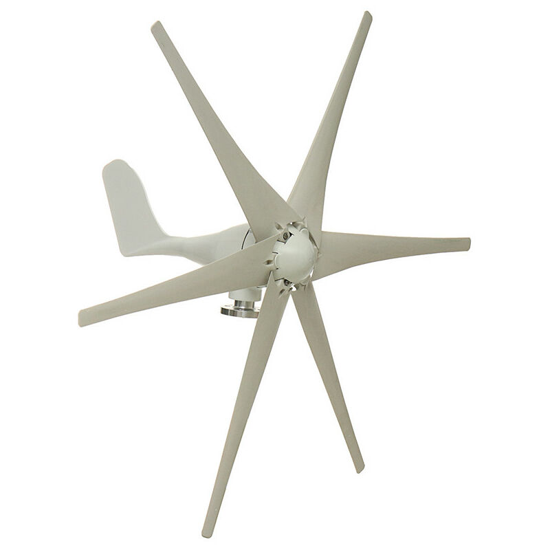 48V Éolienne de Jardin 500-800W 6 pales Blanc Générateur d'éolienne (Controleur non inclus) Tiga
