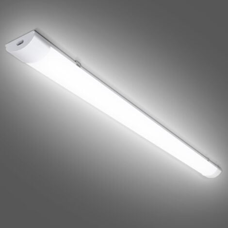 SWANEW 48W Réglette LED extra plate Line Luminaire LED étanche tubes LED interconnectable traversante Blanc Neutre IP65 Plafonnier LED 150cm