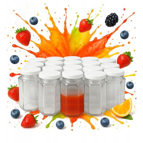 48x TARRO 385ml CON TAPA TARROS EN CAJAS PARA CONSERVAS CASERAS