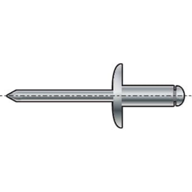 Qualfast - 3.2X12MM Aluminium Large Head Rivet (Box 50)