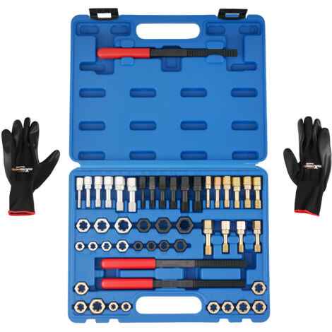 49 Piece Thread Repair Kit UNC UNF Metric Die Set Thread Restorer Universal